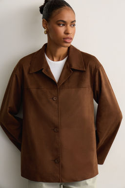 Жакет однобортный из искусственной замши - Mollis фото 4