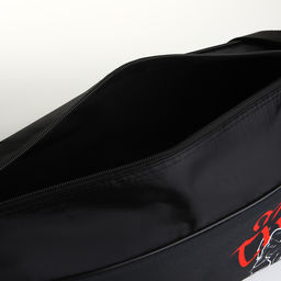 Сумка спортивная на молнии, наружный карман, цвет чёрный - Simaland фото 5