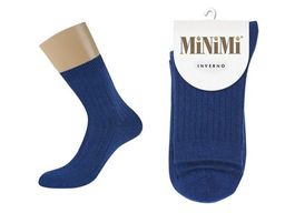 MINI INVERNO 3302 носки жен. (осенние модели) полиамид 20 %, Эластан 15 %, шерсть 18 %, акрил 47 % - blu - Minimi фото 3