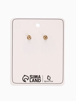 Серьги Стиль камня, белые в золоте