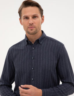 Lacivert _izgili Regular Fit Uzun Kollu G_mlek - Pierre cardin фото 2