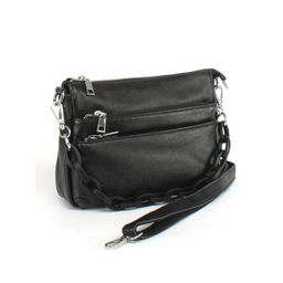 Сумка женская натуральная кожа JRP-3011, 1отд+карм/пер, плечевой ремень, черный 254884