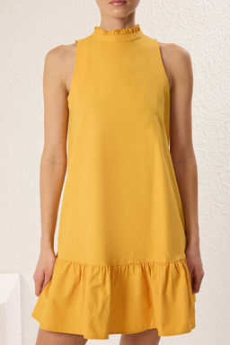 TRENDYOLMILLA Mavi Rahat Kesim Kolsuz Mini Dokuma Elbise TWOSS22EL00139  фото 11