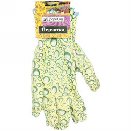 Цена за 12 шт. Перчатки нейлоновые "Фантазия-Росса" с резиновым покрытием полуоблитые 8 р-р ДоброСад