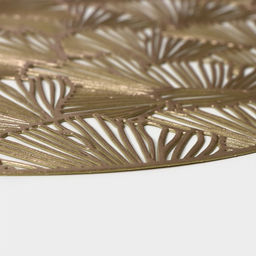 Салфетки сервировочные на стол Доляна «Веер», d=38 см, 4 шт., золотые