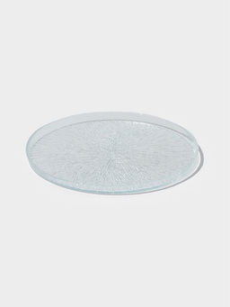 Тарелка Magistro Waterfall, d=32 см, стекло, прозрачная