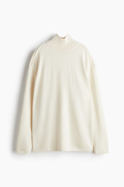 Jersey en lana merino con cuello perkins
