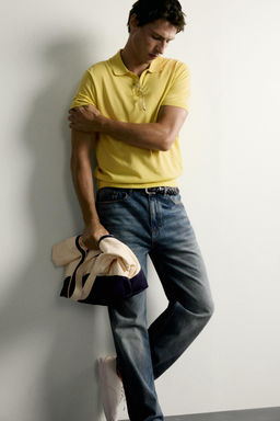 POLO PUNTO REGULAR FIT / Amarillo - Zara фото 7