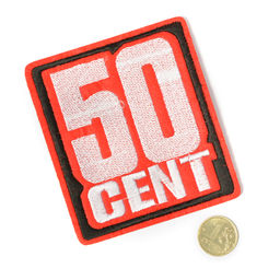 Термоаппликации вышитые арт.СП-317 50 cent 9,3х8,3см 5 шт
