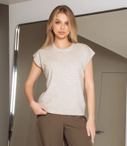 Футболка #КТ6002 (1), бежевый