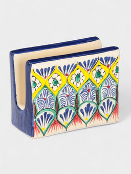 Салфетница узбекская Шафран «Риштанская керамика», 11.5×5.5×9 см, разноцветная