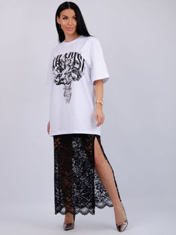 Костюм Монохром 2 чёрный, трикотаж - Малина фото 27