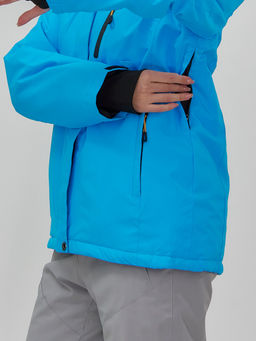 Горнолыжная куртка женская зимняя синего цвета 7017S - Chunmai фото 5