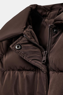 QUILTED BOMBER JACKET WITH FAUX FUR LAPEL - Zara фото 20