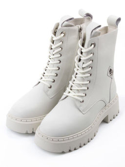 04-PAX85-2Z MILK Ботинки зимние женские (натуральная кожа, 100% шерсть)