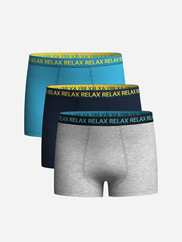 Bask?l? Erkek ?ocuk Boxer 3l?