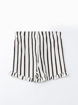 Beli Lastikli ?izgili K?z Bebek ?ort