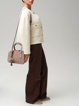 Замшевая сумка Polly DBR 31348 капучино  фото 8