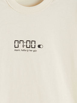 Bisiklet Yaka Yaz? Bask?l? Erkek ?ocuk Ti??rt