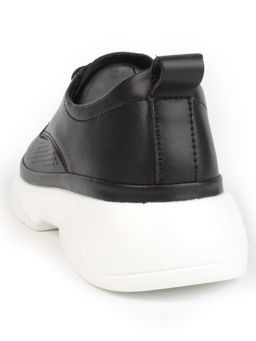 03-PDXL140-2 BLACK Полуботинки спортивные женские (натуральная кожа)