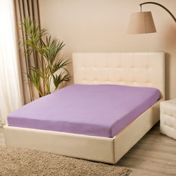 Простыня на резинке Купу-купу, 140х200х20 см, сиреневый, трикотаж