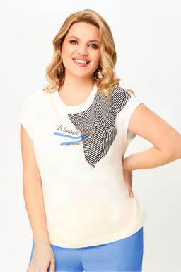 Топ LAIKONY 291-1 белый+синий