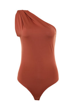 Tarc?n Asimetrik Yakal? Alttan C?tc?tl? Esnek Orme Body TWOSS22BD00014