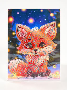 Алмазная вышивка с частичным заполнением «Лисичка» 15×21, холст