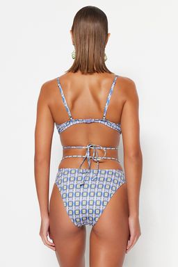 TRENDYOLMILLA Cini Desenli Biyeli High Leg Bikini Alt? TBESS23BA00291 фото 16