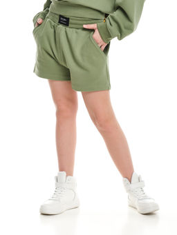 Шорты для девочки подростковые 22-7630 св.серый меланж - Mini maxi фото 38