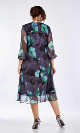 Белорусское шифоновое платье с цветочным принтом - Almond фото 3