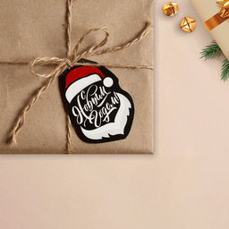 Цена за 20 шт. Шильдик новогодний на подарок «Крутой Дед Мороз», 5×7.5 см