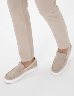 Bej Loafer Ayakkab_
