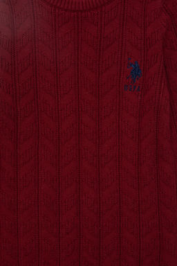 Базовый свитер бордово-красного цвета для мальчика - U.s. polo assn фото 10