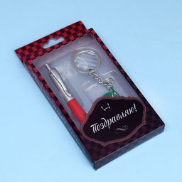 Цена за 2 шт. Набор подарочный 2в1 (ручка, брелок вишенки)