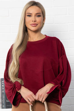 Джемпер с завязками Твист (бордовый) Б14867-10М