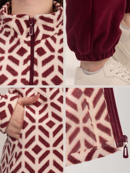 Костюм женский флисовый с брюками "ЭРИКА" БОРДО