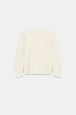 CHAQUETA ENTALLADA PUNTO HOMBRERAS / Crudo - Zara фото 2