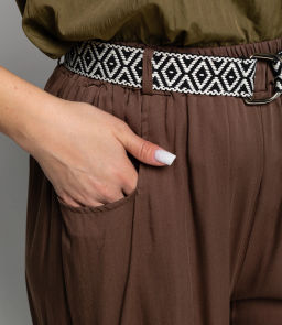 Брюки #ОКТ085008, тёмный хаки - Dommod фото 5