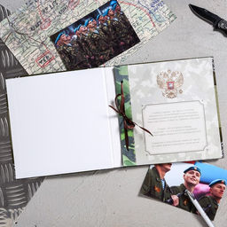 Дембельская книга на ленте Герой, 32 листа, 20 х 20 см - Семейные традиции фото 3