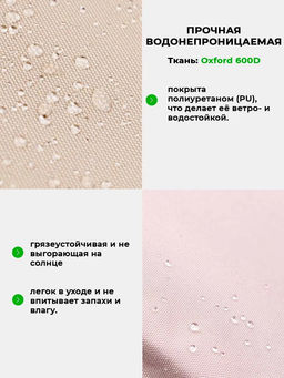 Матрас для шезлонга, лежака 60х190 сегментный SZO, Oxford 600D, поролон, пенополиуретан, непромокаемый Bio-Line  фото 25