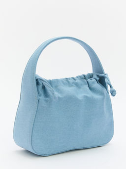 Женская сумка с ручками из денима MAISON DAVID LOLA Артикул 4354473, голубой  фото 3