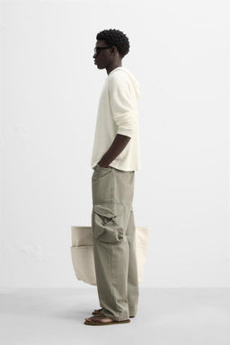 LINEN/WOOL HOODIE - Zara фото 4