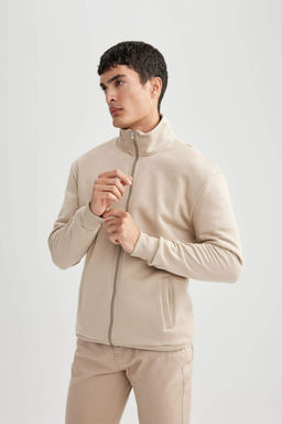 Толстовка Comfort Fit с воротником-стойкой на молнии - Defacto фото 4