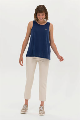 Женская темно-синяя футболка без рукавов - U.s. polo assn фото 4