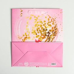 Пакет ламинированный вертикальный С Днем Рождения!, ML 23 27 11,5 см - Дарите счастье фото 4