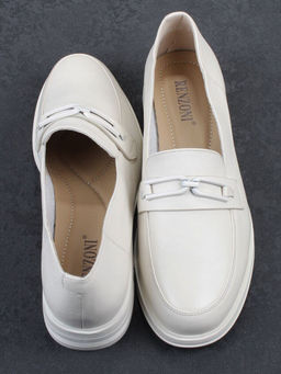 03-DEB1-5 LT. BEIGE Лоферы женские (натуральная кожа)