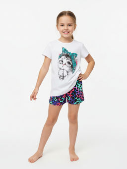 Костюм Кошка в косынке 33068 розовый