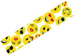 Кинезио тейп BBTape 5 см х 5 м смайлики белый