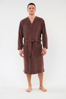Халат мужской из махры Ренат темно-коричневый